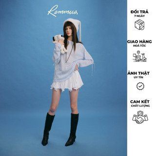 Daisy Knit Sweater (tặng kèm ruy băng) - Áo len lưới xuyên thấu Remmus cho nữ