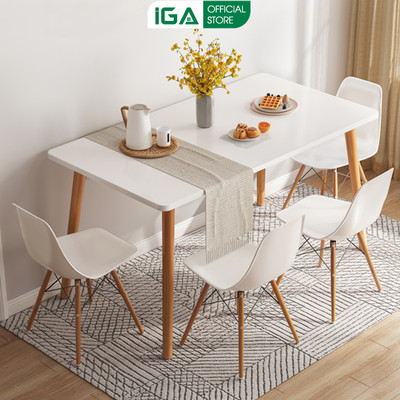 Bàn ăn 4 người phong cách bắc âu thương hiệu IGA (không bao gồm ghế) - Gp181