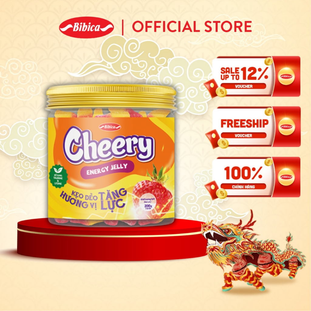 Kẹo Dẻo Cheery Trái Cây Bibica 200g