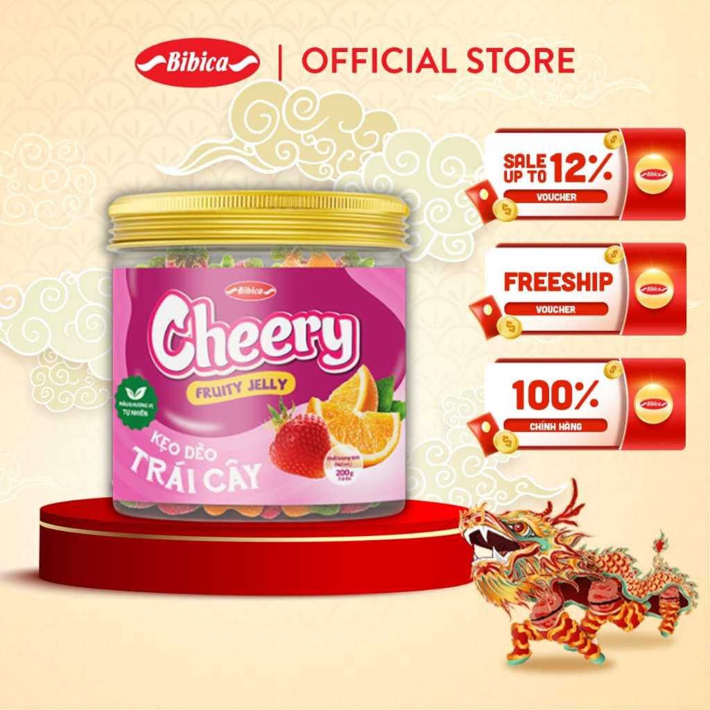 Kẹo Dẻo Cheery Trái Cây Bibica 200g