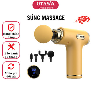 Máy massage cầm tay mini OTAWA đấm lưng mát xa trị liệu cổ vai gáy chân tay cao cấp 4 đầu 32 chế độ