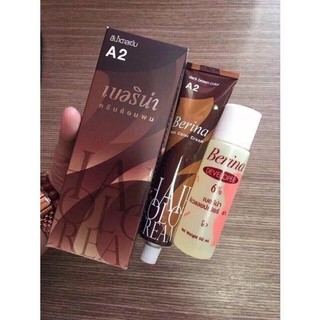 Thuốc nhuộm tóc BERINA, phủ bạc đen,    A1 A2 (đã kèm oxy trợ nhuộm)