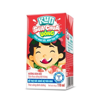 2 lốc sữa chua uống hương kem dâu, cam 110ml