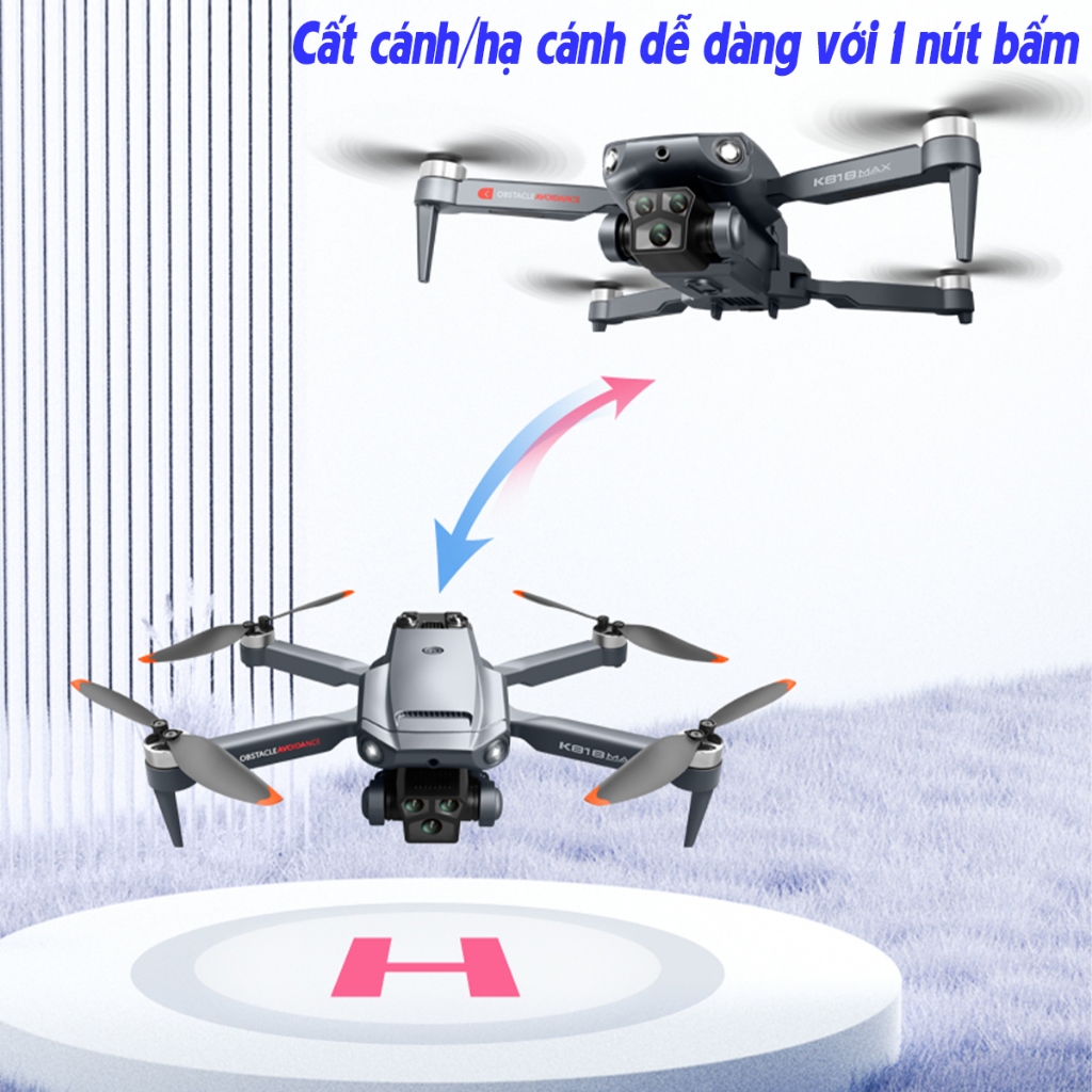 Flycam giá rẻ, Drone KS11 tốt hơn P9 Pro - Động cơ không chổi than, Flycam điều khiển từ xa 2 camera 4K HD | BigBuy360 - bigbuy360.vn