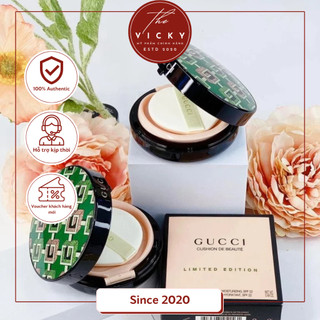 Phấn nước gucci cushion de beaute limited edition tone 01, 02 14g - the vicky store