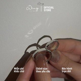 Nhẫn Đôi Secret Love - trang sức bạc The Wing Silver
