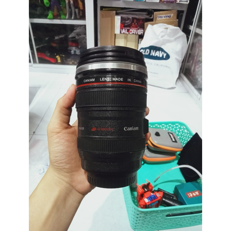Ly nước giữ nhiệt Canon Caniam Coffee Mug Camera Zoom Lens Cup Tea Milk Travel Thermos