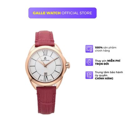 Đồng hồ nữ Ernest Borel E0402L0A-QR4L phong cách thời trang, kính Sapphire cao cấp, dây da đeo tay sang trọng