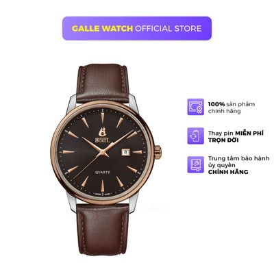 Đồng hồ nam Ernest Borel GBR5650H-03191BR phong cách lịch lãm, nam tính, dây da đeo tay, kính Sapphire cao cấp