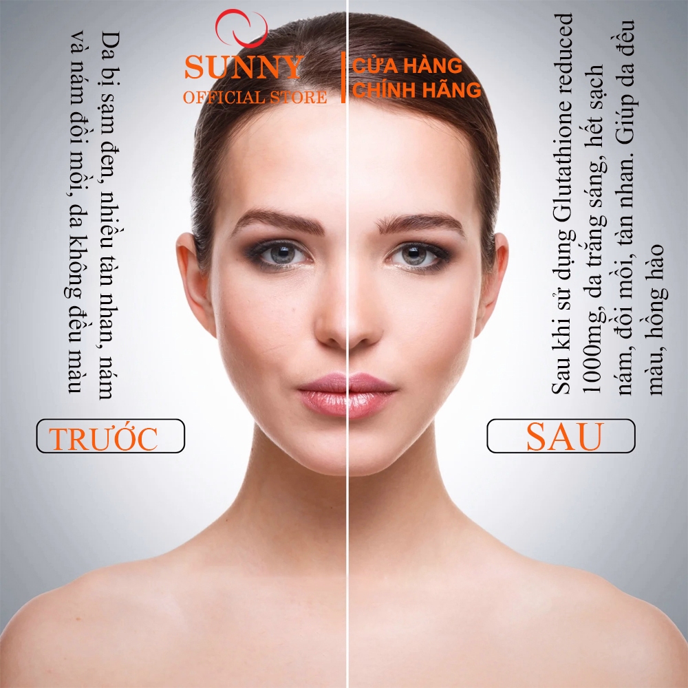 Viên Uống Trắng Da Glutathione Giúp Da Trắng Sáng Mờ Nám Tàn Nhan Viên Uống Glutathione Reduced 1000mg Mỹ