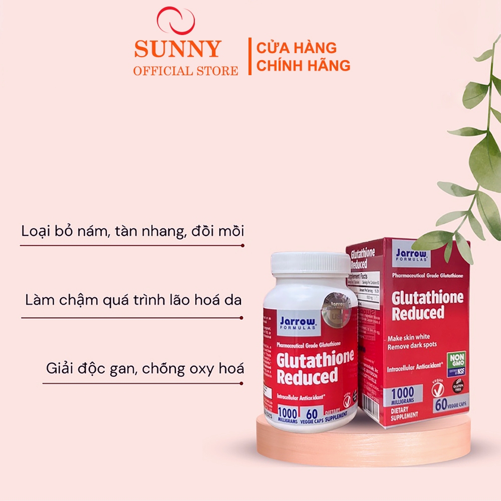 Viên Uống Trắng Da Glutathione Giúp Da Trắng Sáng Mờ Nám Tàn Nhan Viên Uống Glutathione Reduced 1000mg Mỹ