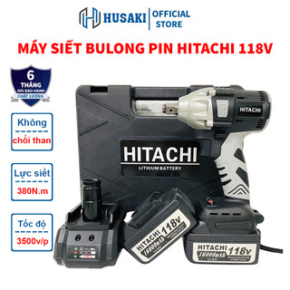Máy siết bulong máy bắn vít dùng pin không chổi than HTC 118V pin 10cell mở ốc vặn vít cực khoẻ bảo hành 6 tháng