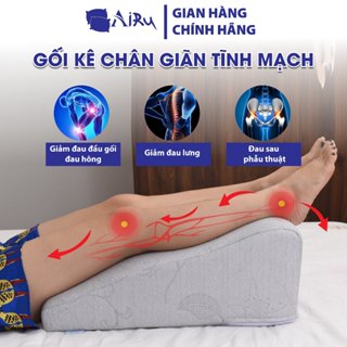 Gối kê chân hỗ trợ điều trị suy giãn tĩnh mạch AIRU - Cao 22cm- giúp giảm tê bì chân, chuột rút