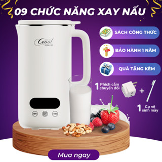 Máy làm sữa hạt Ceool Đa chức năng Độ Ồn Thấp - Xay nấu siêu nhuyễn mịn - Bảo hành chính hãng 12 tháng
