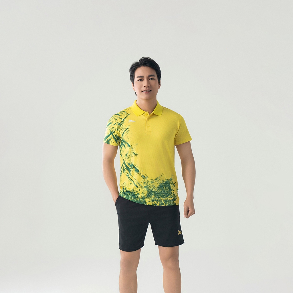 Áo Thể Thao Nam Ikando Lucky Cổ Trụ, Vải Thun Lạnh Nhập Khẩu, Co Giãn, Thoáng Khí