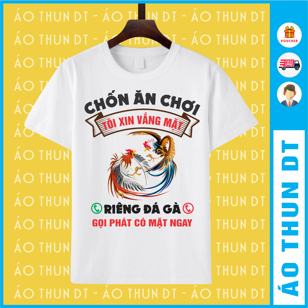 BST Áo thun đam mê chọi gà, đá gà, áo thun nam nữ độc lạ