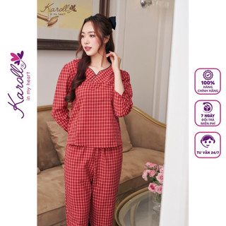 Đồ bộ nữ mặc nhà Jcvcoll - KAROLL NH23.096 BỘ THÔ KẺ. QD
