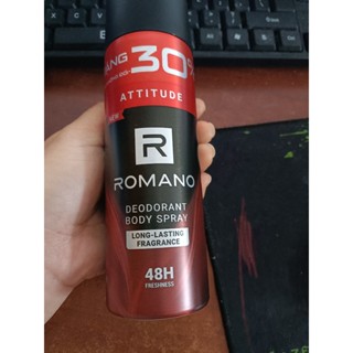 (Tăng 30% dung tích) Xịt khử mùi Romano 195ml Attitude (Đỏ)