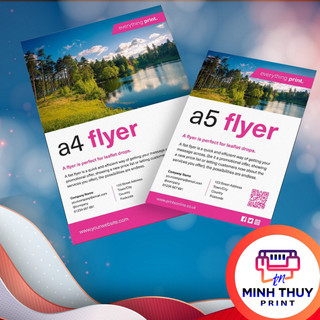 In nhanh tờ rơi 1 mặt, giấy dày 180g, flyer 1 mặt các khổ a5-a4 phân loại 100 tờ