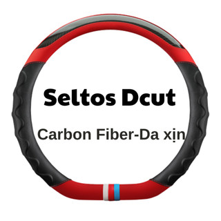 Bọc vô lăng Seltos dcut Carbon Da xịn đánh lái rất bám tay