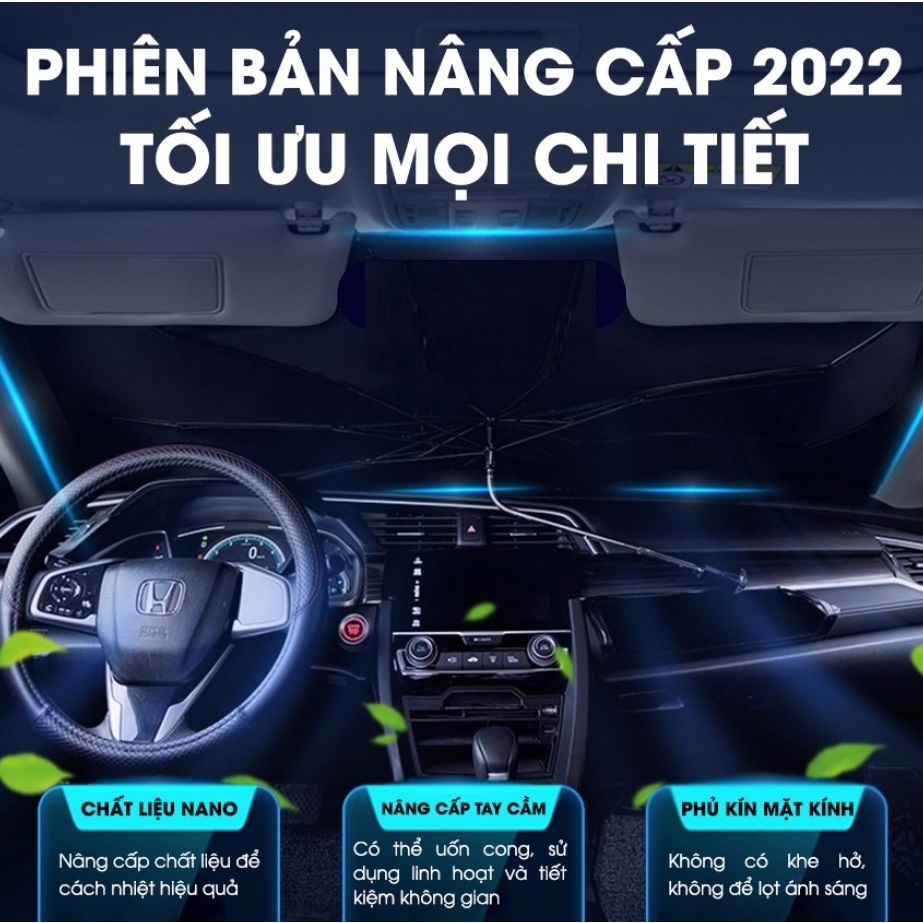 Ô Che Nắng Kính Lái Xe Hơi Cao Cấp phiên bản mới dây rút 2023 - Dù Chắn Nắng Kính Lái Không Vướng Gương Chiếu Hậu