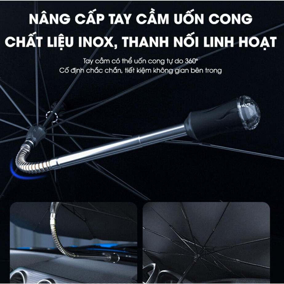 Ô Che Nắng Kính Lái Xe Hơi Cao Cấp phiên bản mới dây rút 2023 - Dù Chắn Nắng Kính Lái Không Vướng Gương Chiếu Hậu