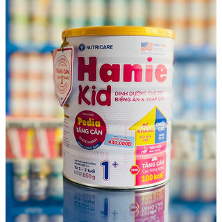 Sữa bột Nutricare Hanie Kid 0+/1+/2+ (Lon 850g)
