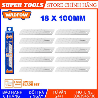 Đồ nghề wadfow bộ 10 lưỡi dao rời 18x100mm wmk1k18