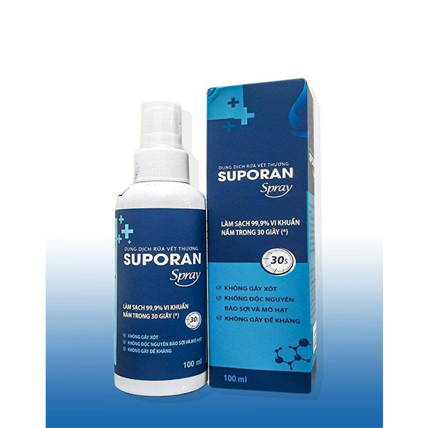 Dung Dịch Rửa Vết Thương Suporan - Làm sạch 99,9% Vi Khuẩn,  Sát Khuẩn Tay, Chân Phục Hồi Vết Thương Nhanh