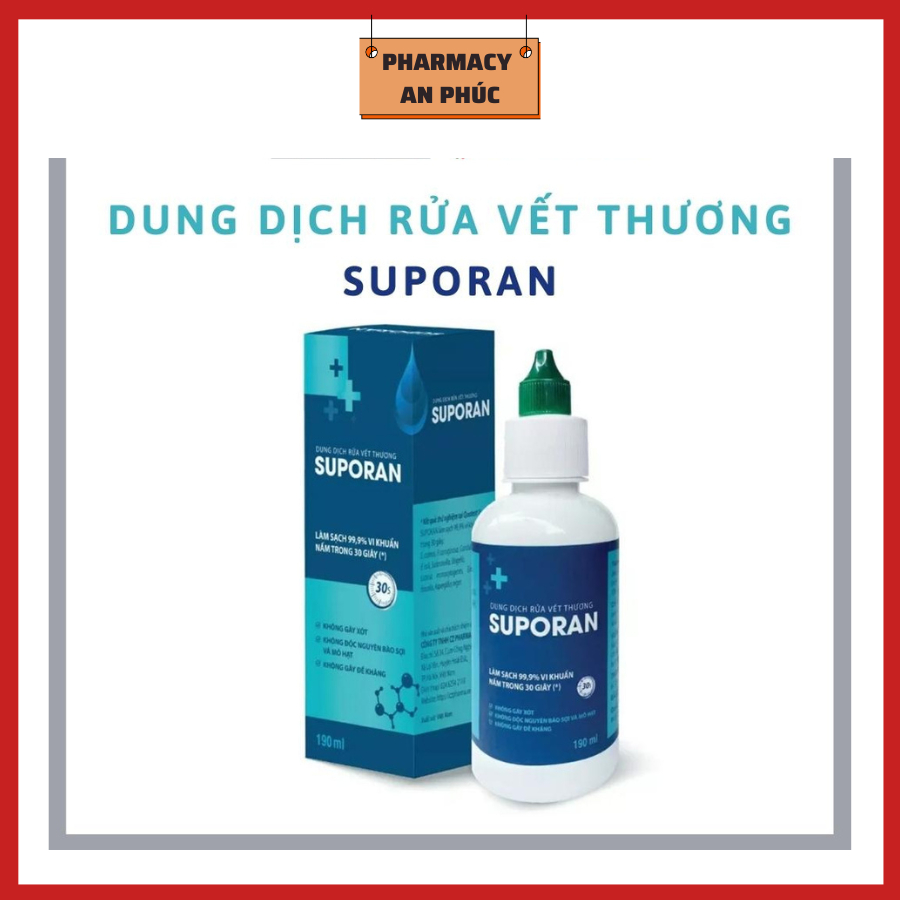 Dung Dịch Rửa Vết Thương Suporan - Làm sạch 99,9% Vi Khuẩn,  Sát Khuẩn Tay, Chân Phục Hồi Vết Thương Nhanh