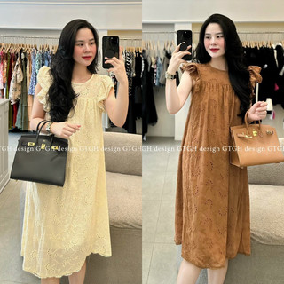 Váy xuông babydoll cánh tiên chất ren boi mềm mát tiểu thư
