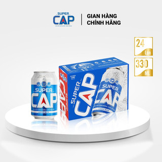 Bia super cap thùng 24 lon 330ml