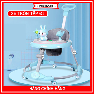 Xe tròn tập đi cho bé gấp gọn, điều chình độ cao kèm nhạc và đèn