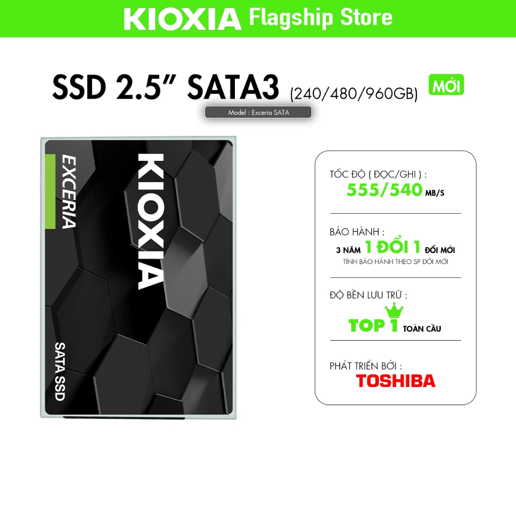 Ổ cứng SSD KIOXIA 2.5" Sata3 6Gb/s [ Exceria SATA ] - Hàng Chính Hãng