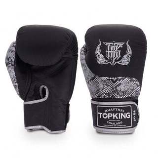 Găng tay boxing muay thai top king tkbgpw-s power snake gloves - black/silver
