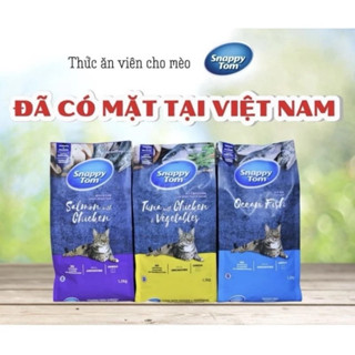   HOẢ TỐC  Hạt thức ăn khô cho mèo Snappy Tom mix topping cá biển thơm ngon bao nguyên 8kg tiết kiệm NHÍM XÙ PETSHOP 