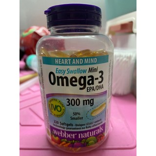 Viên dầu cá Omega 3 Webber Naturals (220 viên) (có DHA/ EPA) Canada