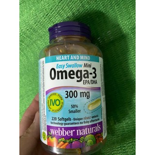 Viên dầu cá Omega 3 Webber Naturals (220 viên) (có DHA/ EPA) Canada