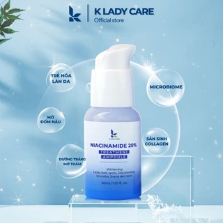 Ampoule B3 niacinamide 20% treatment 30ml, cải thiện da xỉn màu, trắng da, mờ thâm nám, tàn nhang, thu nhỏ lỗ chân lông