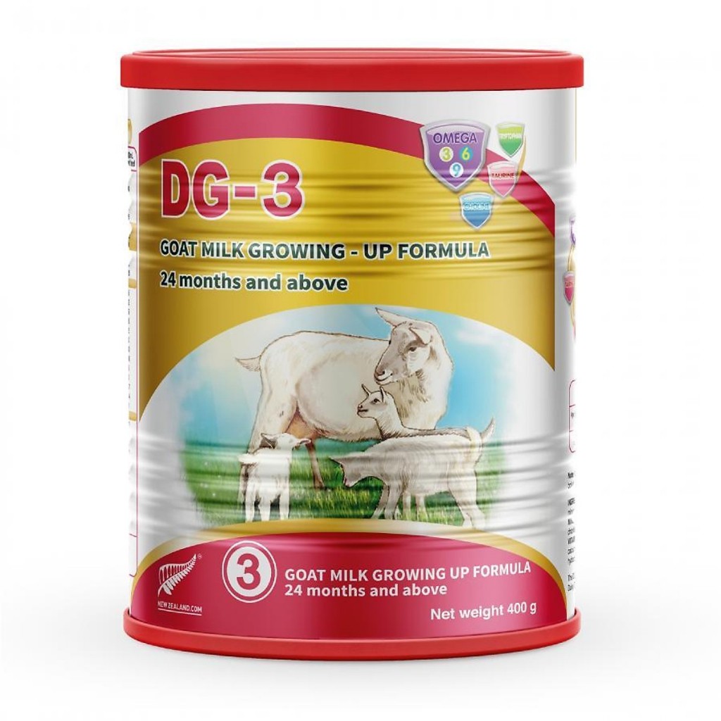 DG (New Zealand) - Lon Sữa Dê Công Thức DG1 DG2 DG3 400g Hỗ Trợ Tăng Trưởng Và Sự Phát Triển Toàn Diện Của Trẻ