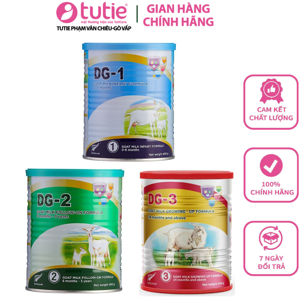 DG (New Zealand) - Lon Sữa Dê Công Thức DG1 DG2 DG3 400g Hỗ Trợ Tăng Trưởng Và Sự Phát Triển Toàn Diện Của Trẻ