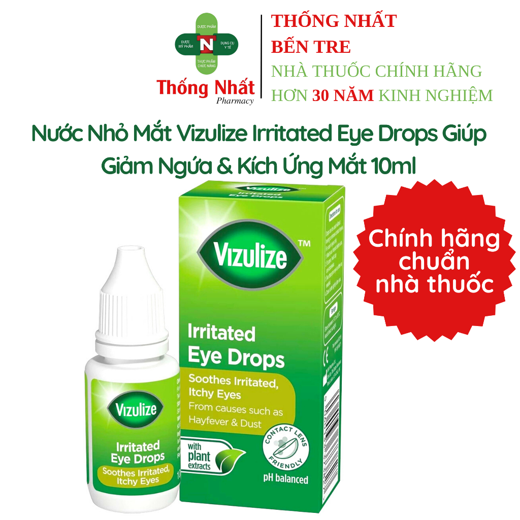 Dung Dịch Nhỏ Mắt Vizulize Irritated Eye Drops Giúp Giảm Ngứa & Kích Ứng Mắt 10ml