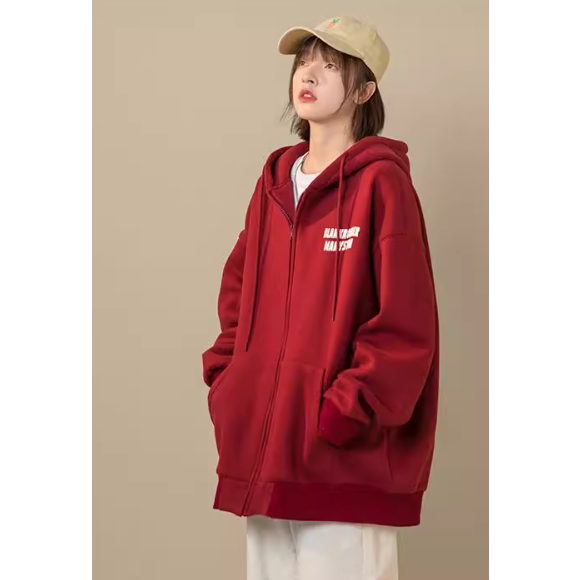Áo Khoác Hoodie Zip 2 Màu Nam Nữ - Áo khoác nỉ mũ form rộng nỉ bông dày dặn cotton mềm mịn chữ in | BigBuy360 - bigbuy360.vn