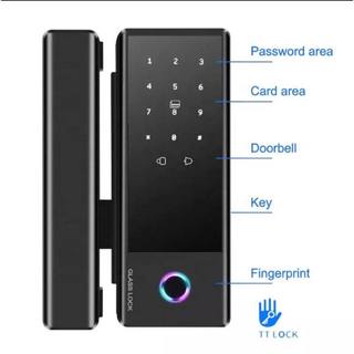 Khóa vân tay nhận diện khuôn mặt/ app ttlock/ app tuya cho cửa kính cường lực