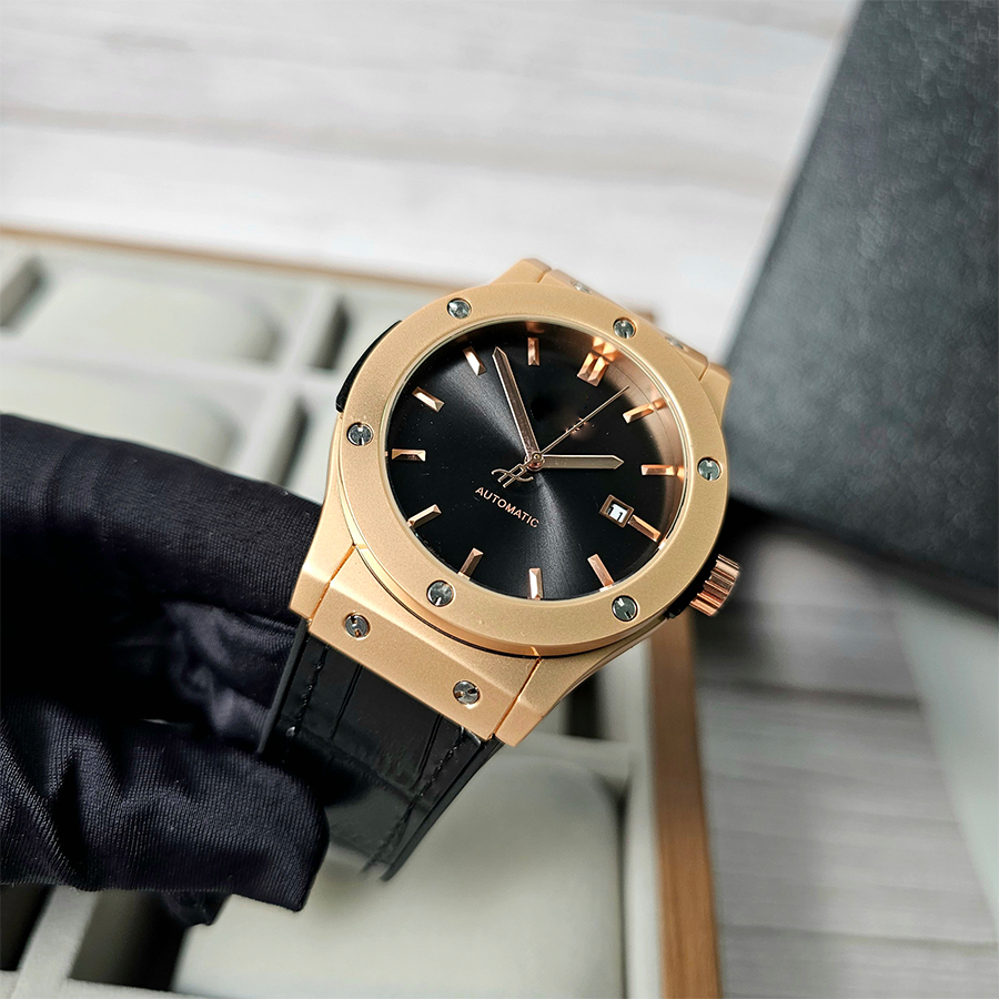 Đồng Hồ Hulo Nam Máy Cơ Siêu Phẩm Giá Rẻ Size Mặt 42mm Chống Nước Sinh Hoạt Bảo Hành 12 Tháng