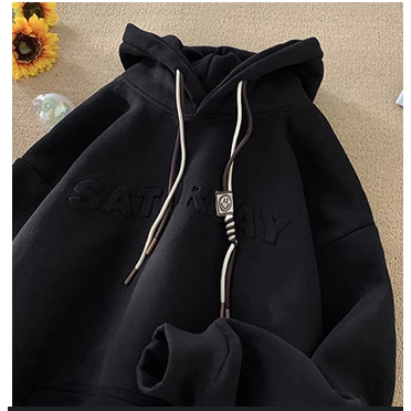 Áo Hoodie Nam Nữ chũ nổi SATURDAY - Áo Khoác Nỉ Bông Mũ Rộng 3 Màu Basic Form Rộng Unisex | BigBuy360 - bigbuy360.vn