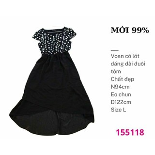 Đầm voan dài đuôi tôm chất đẹp xịn sò có lót size M L vừa mới 99%