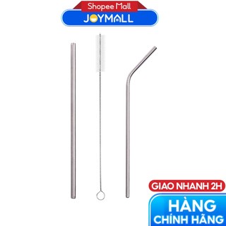 Ống hút inox loại ống hút thẳng, ống hút cong, cọ rửa ống hút - JoyMall