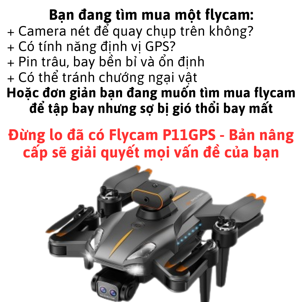 Play cam camera full HD siêu nét, Plycam P11 pro max tốt hơn flycam P14 pro, Fly cam có G.P.S1,Pin 3500 bay 30P | BigBuy360 - bigbuy360.vn