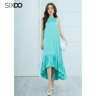 Đầm lụa sát nách đuôi cá SIXDO
